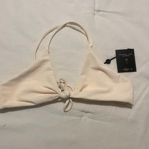 NWT skatie Sarah top ivory ribbed size small